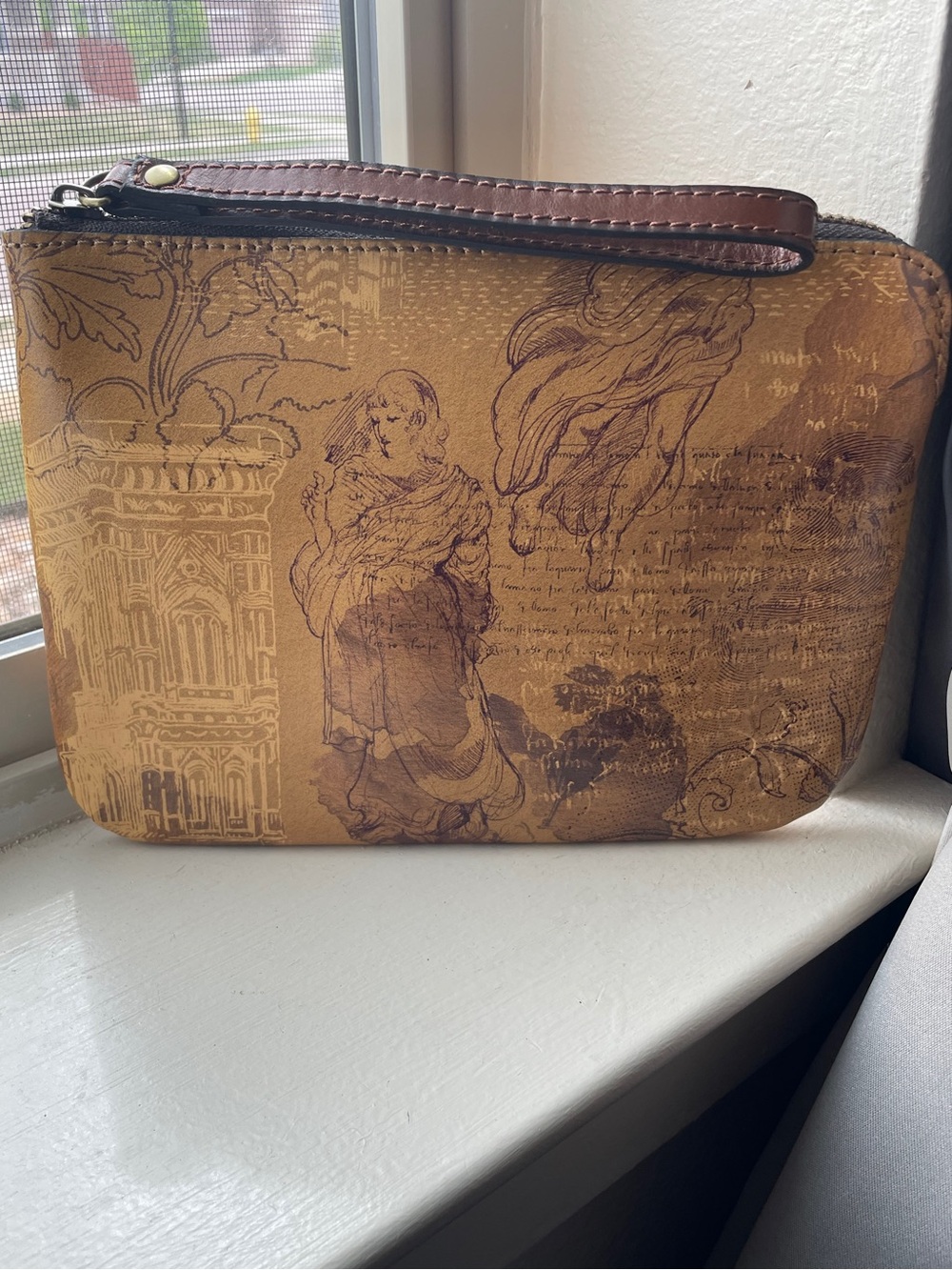Patricia Nash Cassini Leather Wristlet - Italian Sketchbook - Beautiful!!
